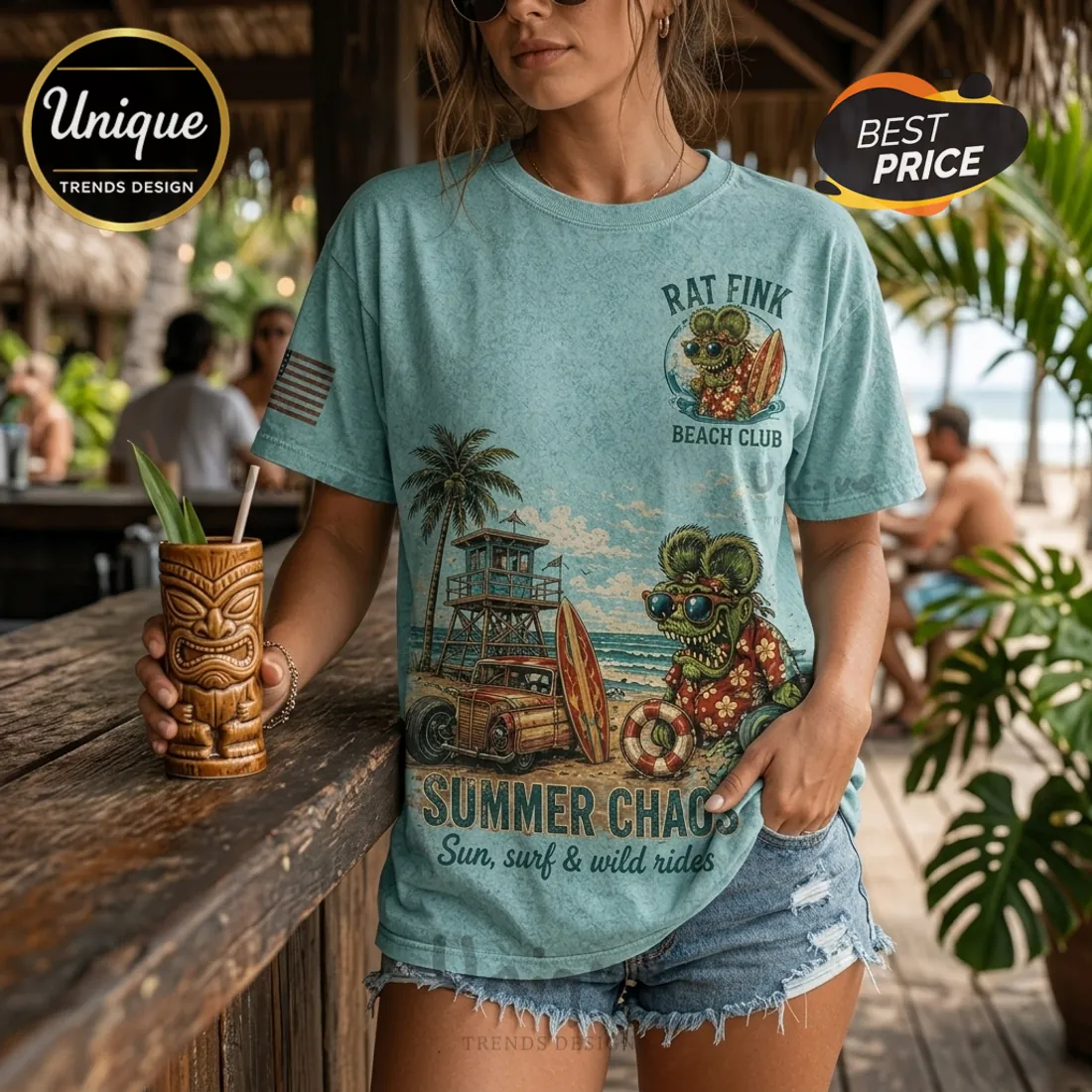 Rat Fink Shore Patrol Blue T-Shirt Rat Fink Shore Patrol Blue T-Shirt