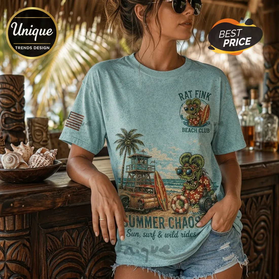 Rat Fink Shore Patrol Blue T-Shirt Rat Fink Shore Patrol Blue T-Shirt