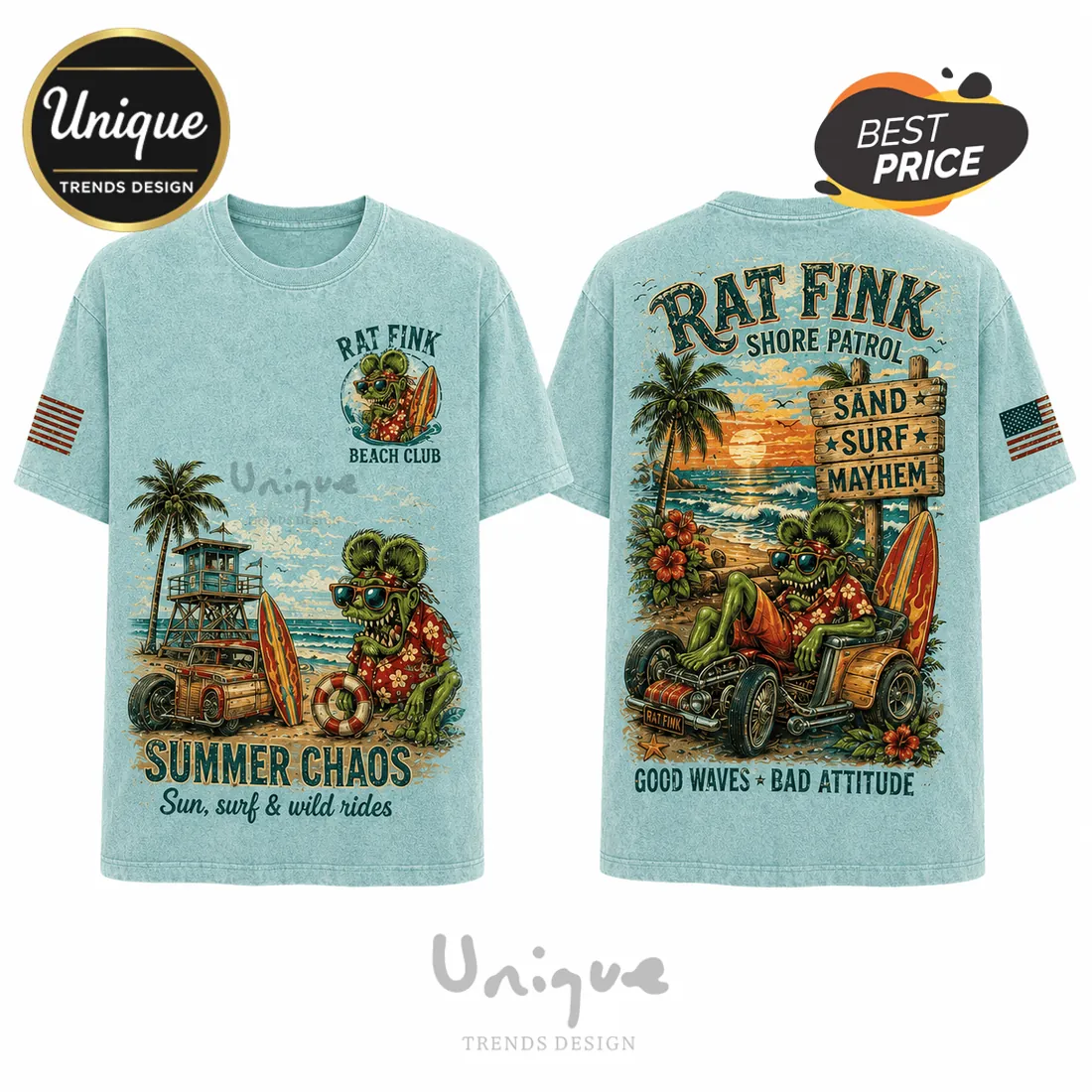 Rat Fink Shore Patrol Blue T-Shirt Rat Fink Shore Patrol Blue T-Shirt