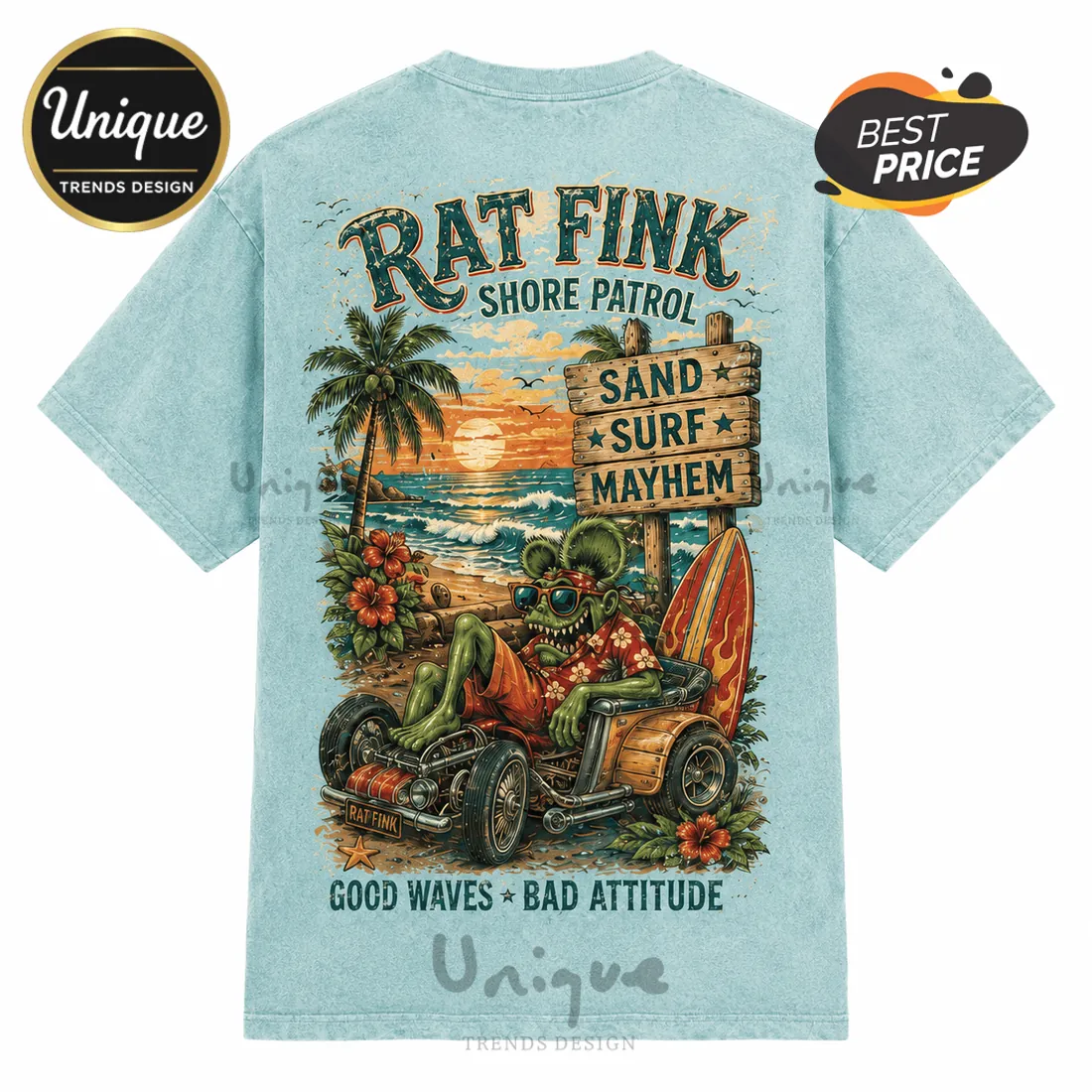 Rat Fink Shore Patrol Blue T-Shirt Rat Fink Shore Patrol Blue T-Shirt