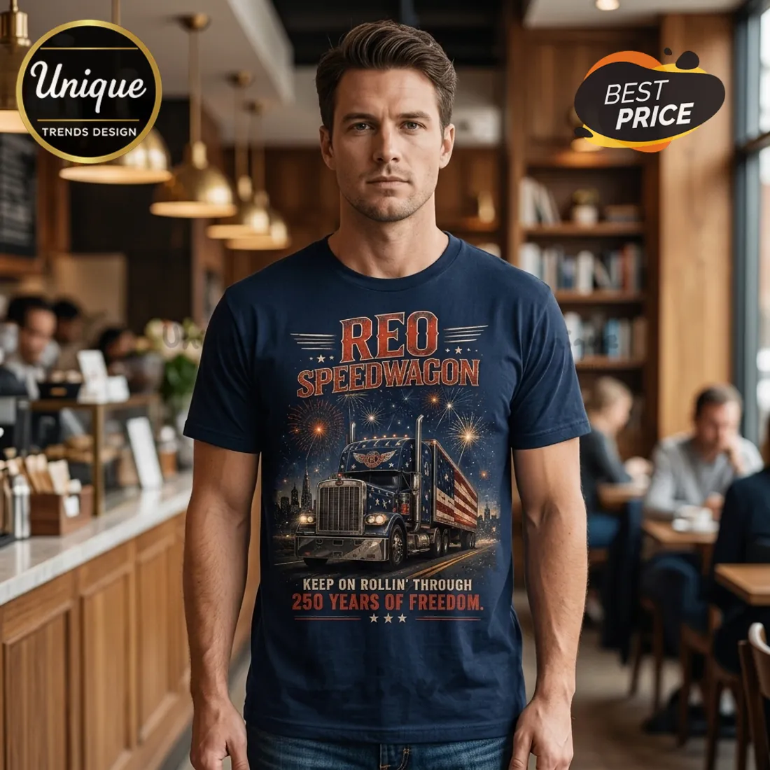 REO Speedwagon America 250th Anniversary T-Shirt REO Speedwagon America 250th Anniversary T-Shirt