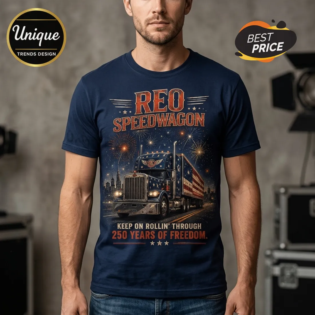 REO Speedwagon America 250th Anniversary T-Shirt REO Speedwagon America 250th Anniversary T-Shirt