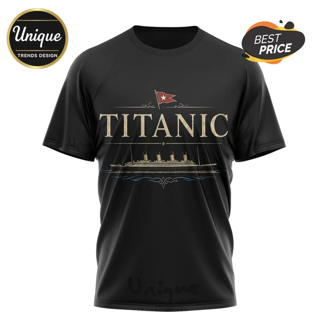 RMS Titanic Maiden Voyage 1912 Graphic Collectible T-shirt RMS Titanic Maiden Voyage 1912 Graphic Collectible T-shirt