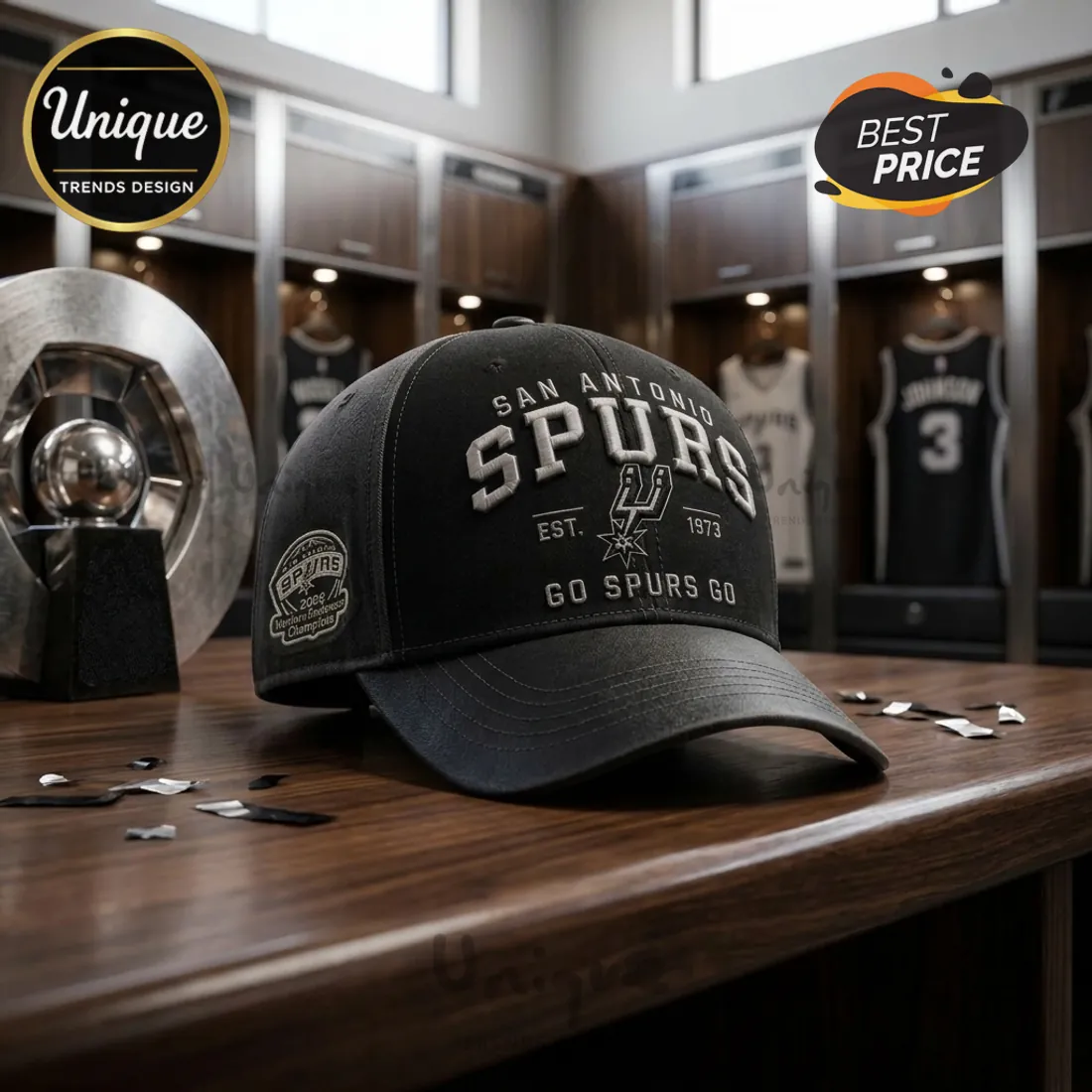 San Antonio Spurs 2026 Western Conference Champions Baseball Cap San Antonio Spurs 2026 Western Conference Champions Baseball Cap