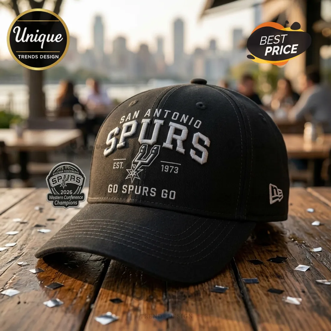 San Antonio Spurs 2026 Western Conference Champions Baseball Cap San Antonio Spurs 2026 Western Conference Champions Baseball Cap
