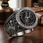San Antonio Spurs Est 1973 Commemorative Silver Championship Ring
