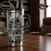 San Antonio Spurs Yeti 53rd Anniversary 1973-2026 Travel Handle Tumbler