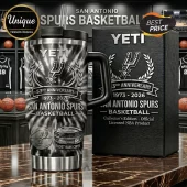 San Antonio Spurs Yeti 53rd Anniversary 1973-2026 Travel Handle Tumbler
