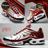 Slayer Band White Gold Nike Air Max Plus Running Shoes