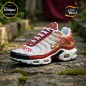 Slayer Band White Gold Nike Air Max Plus Running Shoes