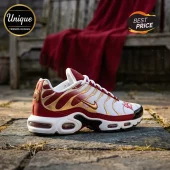 Slayer Band White Gold Nike Air Max Plus Running Shoes
