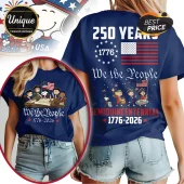 Snoopy Peanuts We The People 1776-2026 Semiquincentennial Patriotic T-Shirt