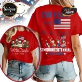 Snoopy Peanuts We The People 1776-2026 Semiquincentennial Patriotic T-Shirt