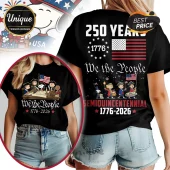 Snoopy Peanuts We The People 1776-2026 Semiquincentennial Patriotic T-Shirt