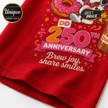 Snoopy x Dunkin Donuts 250th Anniversary Collectible T-Shirt