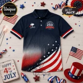 Snoopy x USA Patriotic 250 Years Of Freedom 1776-2026 Polo Shirt