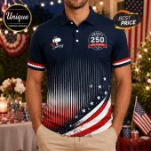 Snoopy x USA Patriotic 250 Years Of Freedom 1776-2026 Polo Shirt