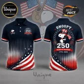 Snoopy x USA Patriotic 250 Years Of Freedom 1776-2026 Polo Shirt