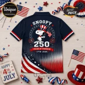 Snoopy x USA Patriotic 250 Years Of Freedom 1776-2026 Polo Shirt