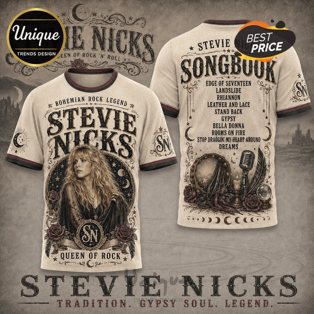 Stevie Nicks Queen of Rock and Roll Classic Tour 2026 T-Shirt Stevie Nicks Queen of Rock and Roll Classic Tour 2026 T-Shirt