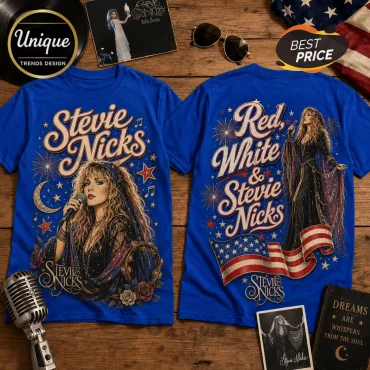 Stevie Nicks Red White and Blue Americana Casual T-Shirt