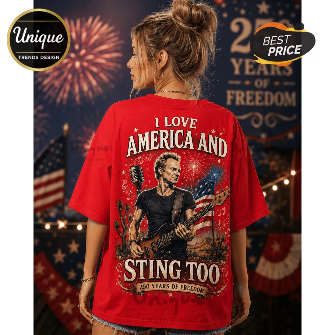 Sting x America 250 Years of Freedom Anniversary T-Shirt Sting x America 250 Years of Freedom Anniversary T-Shirt