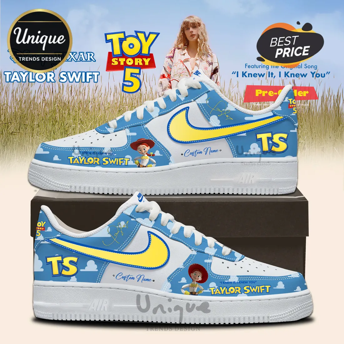 Taylor Swift x Toy Story 5 I Knew It I Knew You AF1 Collectible Sneakers Taylor Swift x Toy Story 5 I Knew It I Knew You AF1 Collectible Sneakers