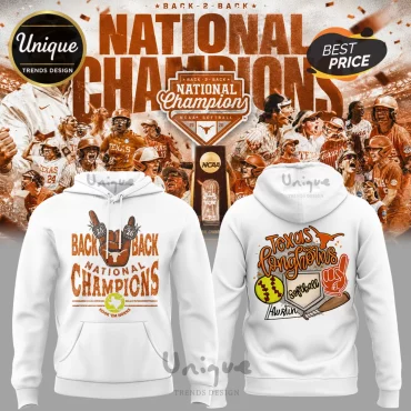 Texas Longhorns 2026 Back-to-Back Softball Champions White Hoodie