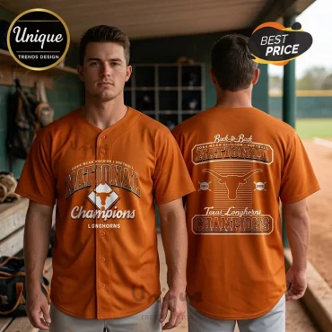 Texas Longhorns 2026 NCAA Softball National Champions Baseball Jersey