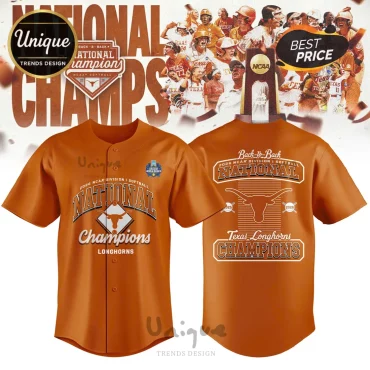 Texas Longhorns 2026 NCAA Softball National Champions Baseball Jersey