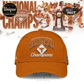 Burnt orange Texas Longhorns baseball cap featuring 2026 NCAA Division I Softball National Champions embroidery on front.!
