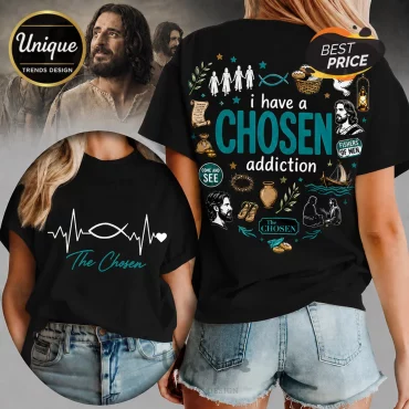 The Chosen Christian Series Heartbeat Graphic Tee Shirt