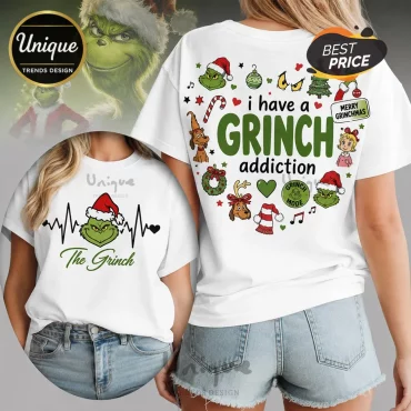The Grinch Christmas Heartbeat Graphic Holiday T-Shirt