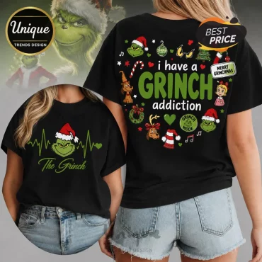 The Grinch Christmas Heartbeat Graphic Holiday T-Shirt