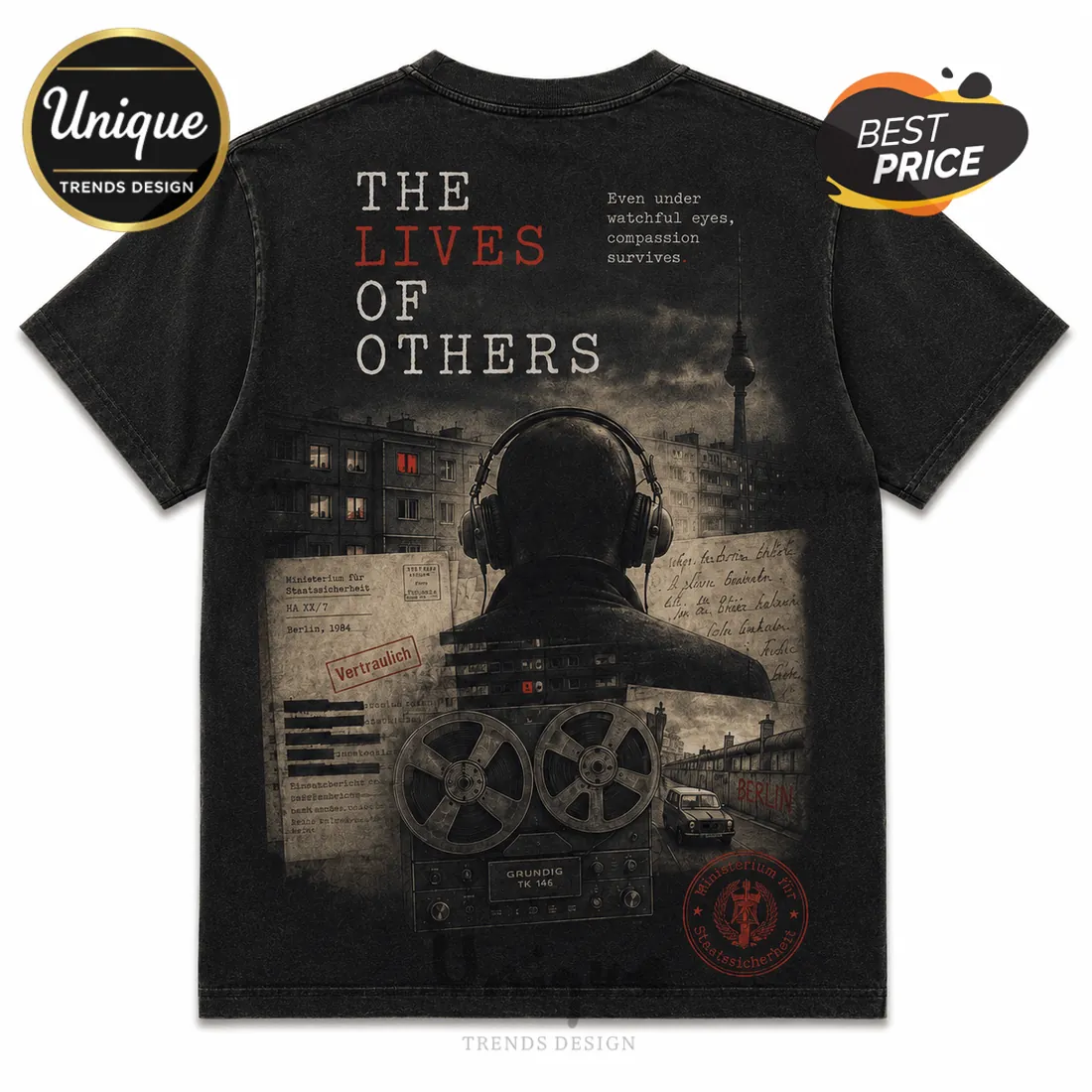The Lives of Others Stasi Surveillance Theme T-Shirt The Lives of Others Stasi Surveillance Theme T-Shirt