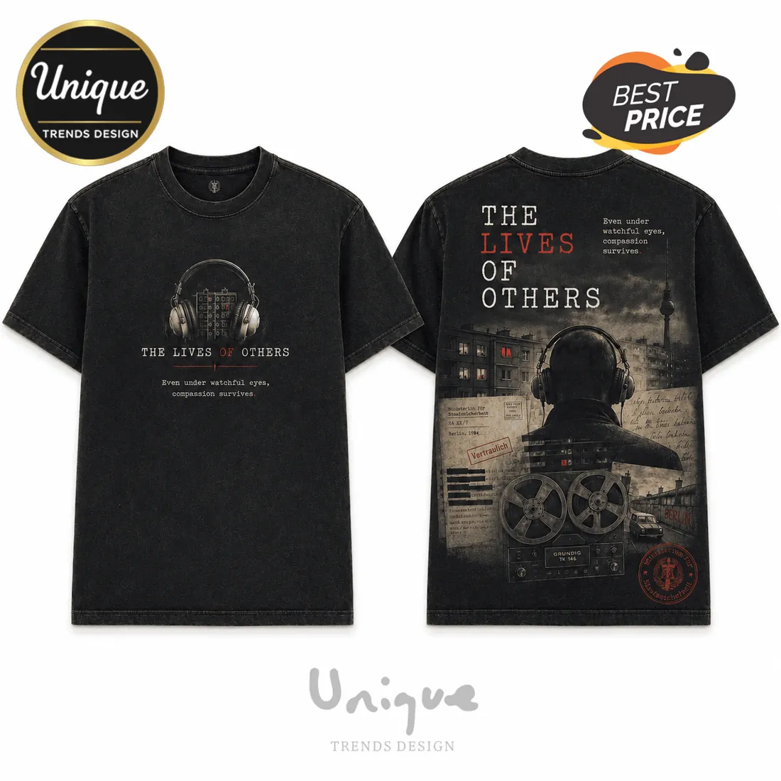 The Lives of Others Stasi Surveillance Theme T-Shirt The Lives of Others Stasi Surveillance Theme T-Shirt