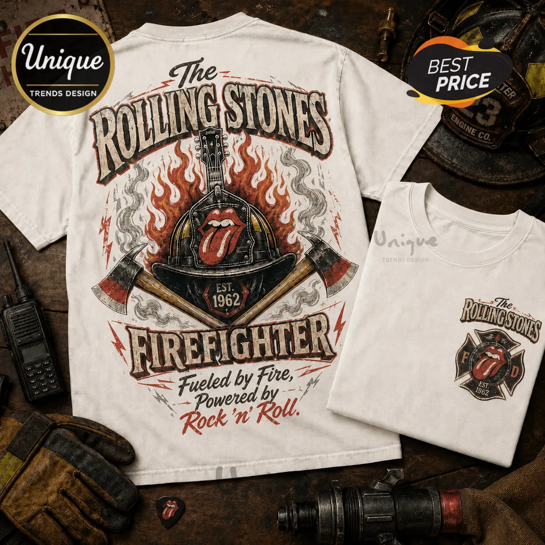 The Rolling Stones Firefighter Limited Edition T-Shirt The Rolling Stones Firefighter Limited Edition T-Shirt