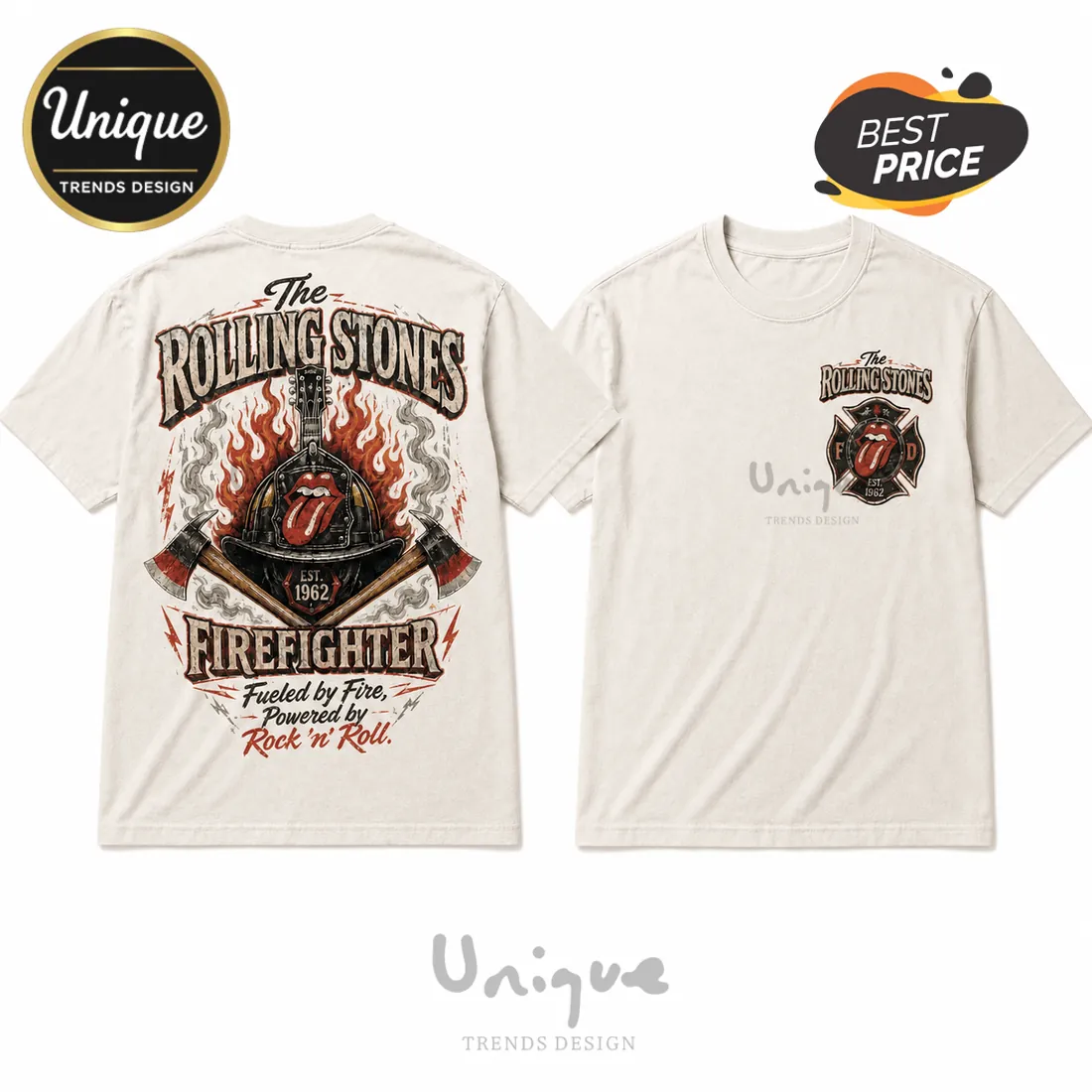 The Rolling Stones Firefighter Limited Edition T-Shirt The Rolling Stones Firefighter Limited Edition T-Shirt