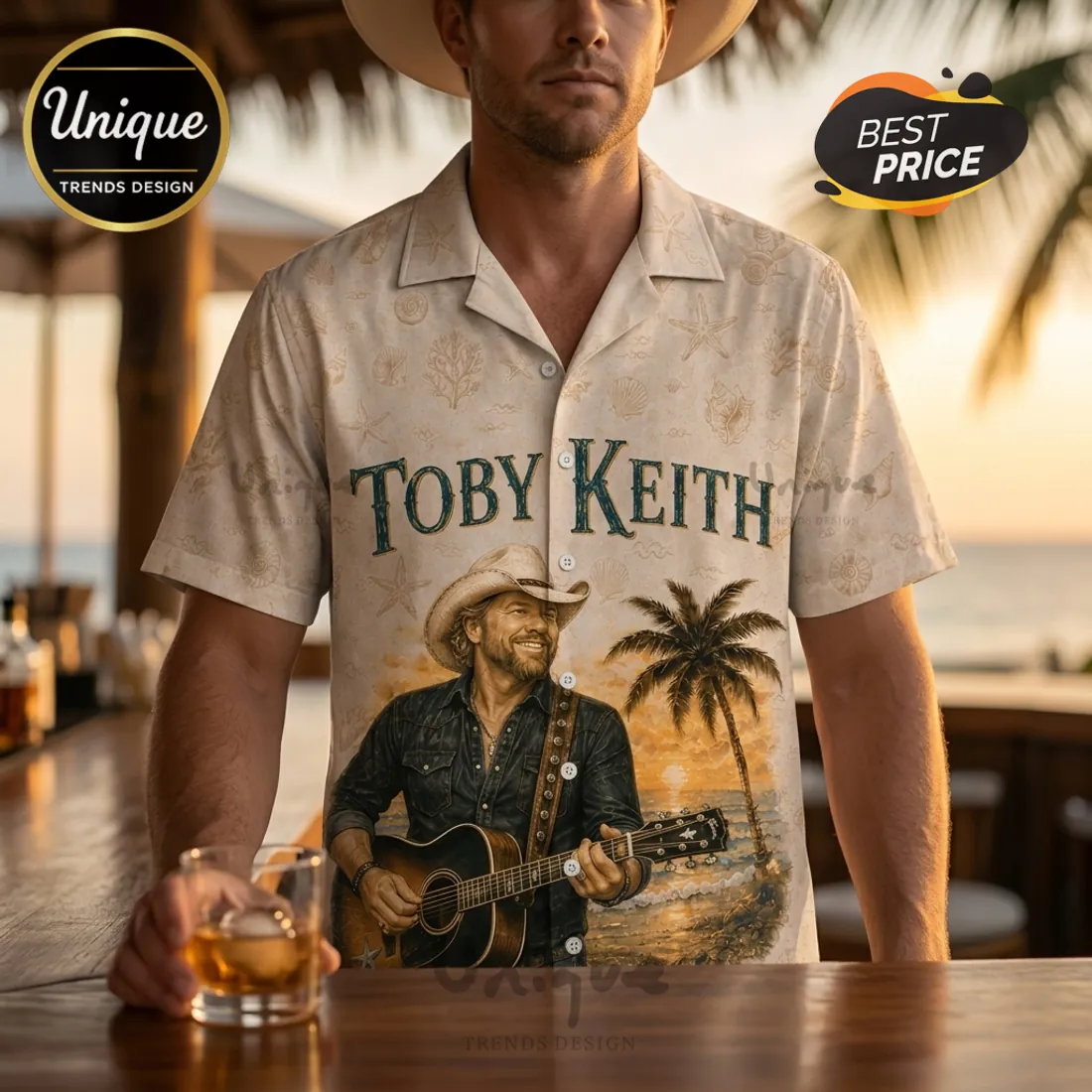 Toby Keith Country Music Casual Button Down Shirt Toby Keith Country Music Casual Button Down Shirt