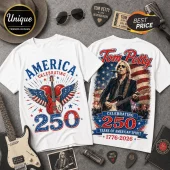 Tom Petty America 250 Years 1776-2026 Anniversary T-Shirt