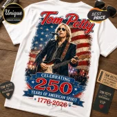 Tom Petty America 250 Years 1776-2026 Anniversary T-Shirt