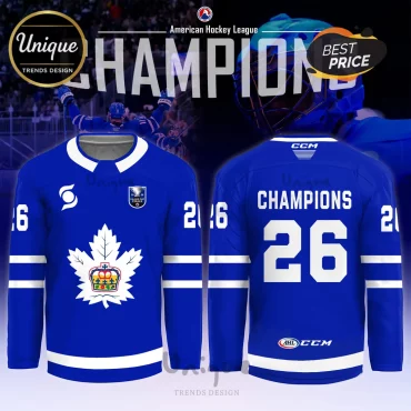 Toronto Marlies x American Hockey League 2026 Champions Blue Hockey Jersey