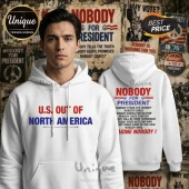 Wavy Gravy 1976 Nobody For President Campaign Collectible Graphic Hoodie
