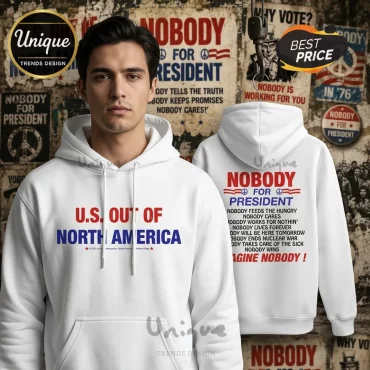 Wavy Gravy 1976 Nobody For President Campaign Collectible Graphic Hoodie