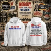 Wavy Gravy 1976 Nobody For President Campaign Collectible Graphic Hoodie