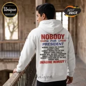 Wavy Gravy 1976 Nobody For President Campaign Collectible Graphic Hoodie