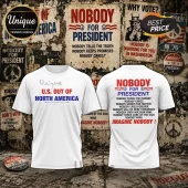 Wavy Gravy 1976 Nobody for President Tribute Gift for Men Graphic T-Shirt