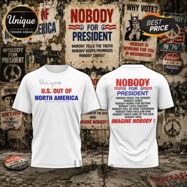 Wavy Gravy 1976 Nobody for President Tribute Gift for Men Graphic T-Shirt