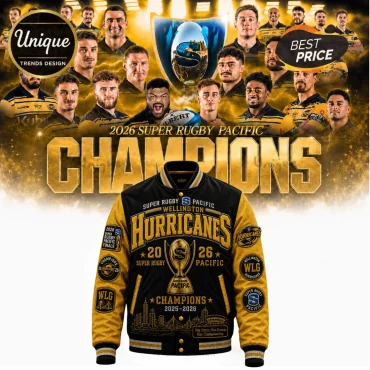 Wellington Hurricanes 2026 Super Rugby Pacific Champions Bomber Jacket