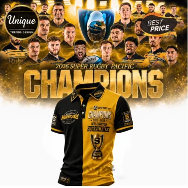 Wellington Hurricanes 2026 Super Rugby Pacific Champions Polo Shirt